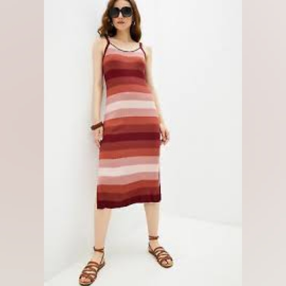 Banana Republic Ombre' Striped Midi Sweater Dress, size Small
